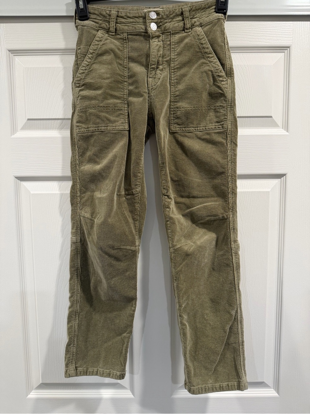 Pilcro The Wanderer Corduroy Pants Olive Green Size 25